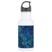 Succulente tuin in blauw waterfles  (Voorkant)