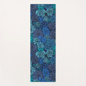 Succulente tuin in blauw yogamat (Voorkant)
