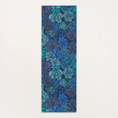 Succulente tuin in blauw yogamat (Achterkant)