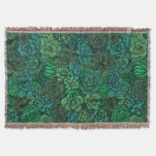 Succulente tuin in groen deken (Voorkant)