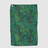 Succulente tuin in groen golfhanddoek (Voorkant)