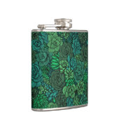 Succulente tuin in groen heupfles (Rechts)