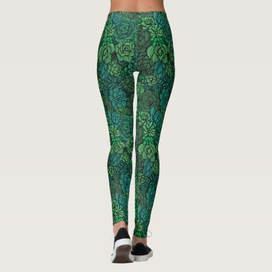 Succulente tuin in groen leggings (Achterkant)