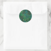 Succulente tuin in groen ronde sticker (Tas)