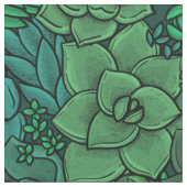 Succulente tuin in groen stof (Close Up)