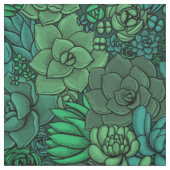 Succulente tuin in groen stof (Swatch)