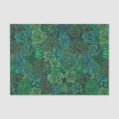 Succulente tuin in groen tissuepapier (Voorkant)