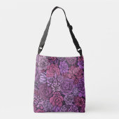 Succulente tuin in roze en violet crossbody tas (Achterkant)