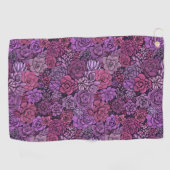 Succulente tuin in roze en violet golfhanddoek (Horizontaal)