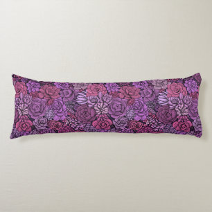 Succulente tuin in roze en violet lichaamskussen