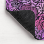 Succulente tuin in roze en violet muismat (Hoek)