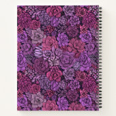 Succulente tuin in roze en violet notitieboek (Achterkant)