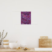 Succulente tuin in roze en violet poster (Keuken)