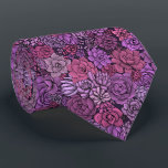 Succulente tuin in roze en violet stropdas<br><div class="desc">Met de hand getekend patroon met verschillende succulente planten.</div>