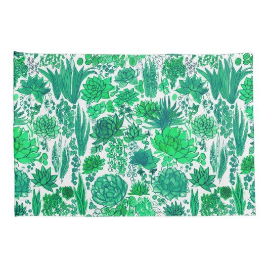 Succulente tuin kussensloop (Achterkant-Rechts)