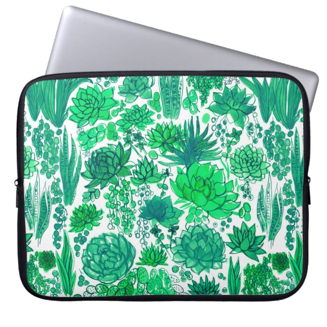 Succulente tuin laptop sleeve (Voorkant)