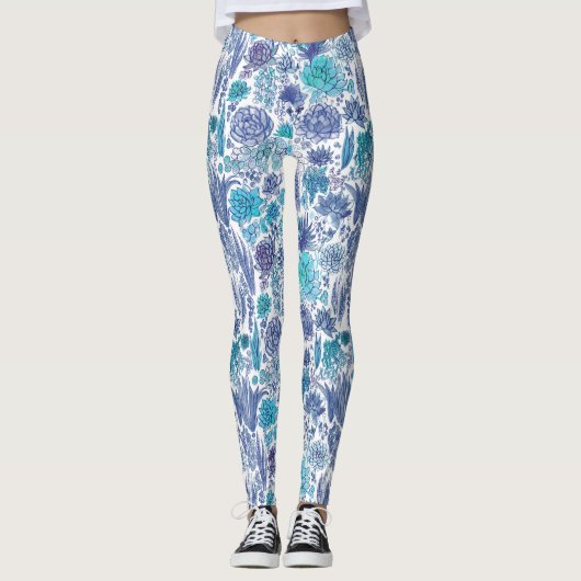 Succulente tuin leggings (Voorkant)