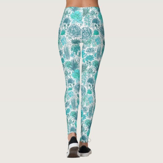 Succulente tuin leggings (Achterkant)