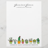 Succulente tuin Letterhead Briefhoofd Sjabloon (Voorkant)