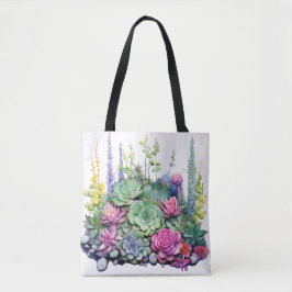 Succulente tuin oase tote bag