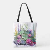 Succulente tuin oase tote bag (Achterkant)