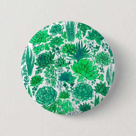 Succulente tuin ronde button 5,7 cm (Voorkant)