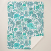 Succulente tuin sherpa deken (Voorkant)