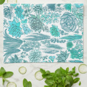 Succulente tuin theedoek (Gevouwen)