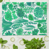 Succulente tuin theedoek (Gevouwen)