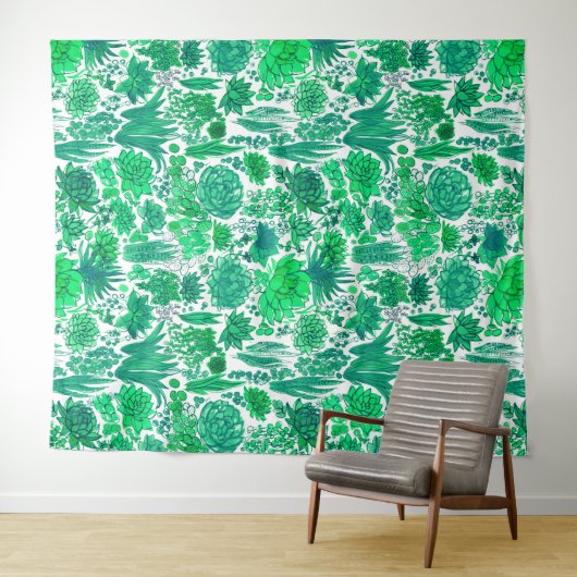 Succulente tuin wandkleed (In Situ (horizontaal))