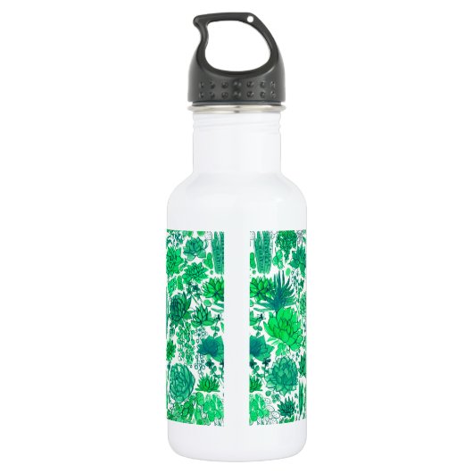 Succulente tuin waterfles (Achterkant)