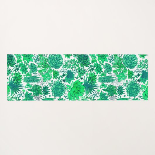 Succulente tuin yogamat (Achterkant (horizontaal))