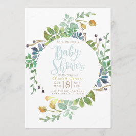 Succulente Tuincirkel | BABY SHOWER WATERVERF Kaart