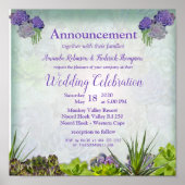 Succulente tuinhuiden van Zee schuim en lavendel Poster (Voorkant)