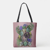 Succulente tuinier tote bag (Achterkant)
