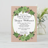 Succulente uitnodiging voor een wedstrijd over het (Staand voorkant)