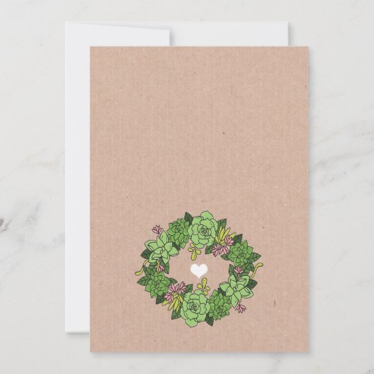 Succulente uitnodiging voor een wedstrijd over het (Achterkant)