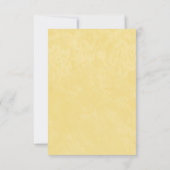 Succulente Vrijgezellenfeest Waterverf Gele kant Kaart (Achterkant)