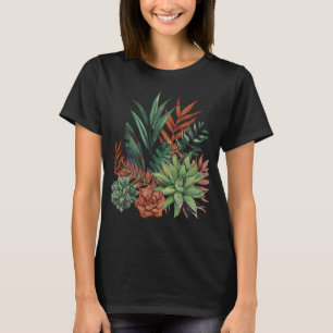 succulente waterkleur t-shirt
