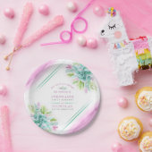 Succulente waterverf aangepaste bruiloft borden papieren bordje (Feest)