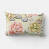 Succulente Waterverf Bloemen Bruiloft Kussen (Achterkant)