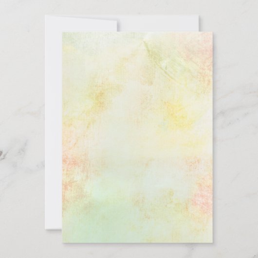 Succulente Waterverf Bloemenbruiloft - optie 2 Kaart (Achterkant)