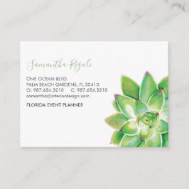 Succulente Waterverf Business Enclosure Card Informatiekaartje