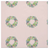 Succulente Waterverf Floral Wreath Stof (Swatch)