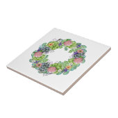 Succulente Waterverf Floral Wreath Tegeltje (Zijkant)