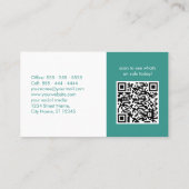 Succulente Waterverf Kleurrijke Planten WinkelQR-c Visitekaartje (Achterkant)