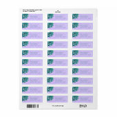 Succulente Waterverf Lavender Lace Etiket (Full Sheet)