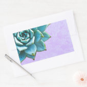 Succulente Waterverf Lavender Lace Rechthoekige Sticker (Envelop)