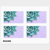 Succulente Waterverf Lavender Lace Rechthoekige Sticker (Vel)