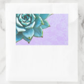 Succulente Waterverf Lavender Lace Rechthoekige Sticker (Tas)
